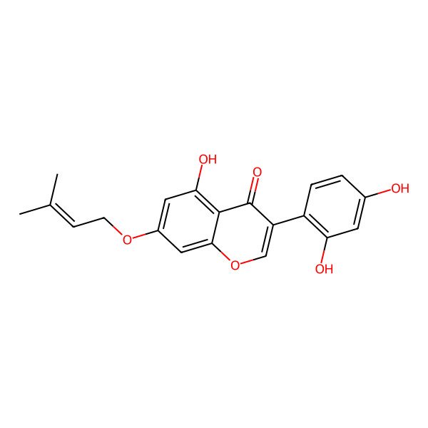 2D Structure of 3-(2,4-Dihydroxyphenyl)-5-hydroxy-7-(3-methylbut-2-enoxy)chromen-4-one 2D Structure of 3-(2,4-Dihydroxyphenyl)-5-hydroxy-7-(3-methylbut-2-enoxy)chromen-4-one