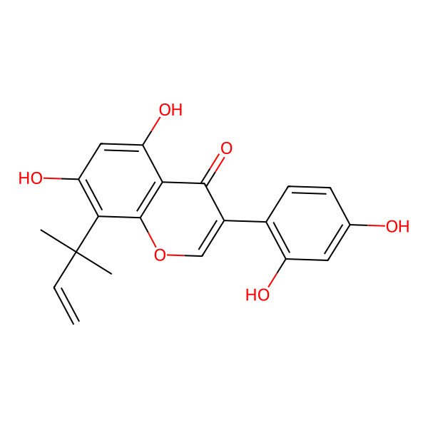 2D Structure of 3-(2,4-Dihydroxyphenyl)-5,7-dihydroxy-8-(2-methylbut-3-en-2-yl)chromen-4-one 2D Structure of 3-(2,4-Dihydroxyphenyl)-5,7-dihydroxy-8-(2-methylbut-3-en-2-yl)chromen-4-one