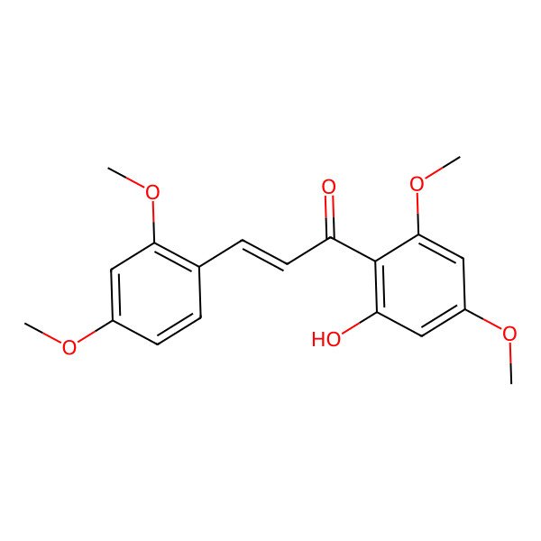 2D Structure of 3-(2,4-Dimethoxyphenyl)-1-(2-hydroxy-4,6-dimethoxyphenyl)prop-2-en-1-one