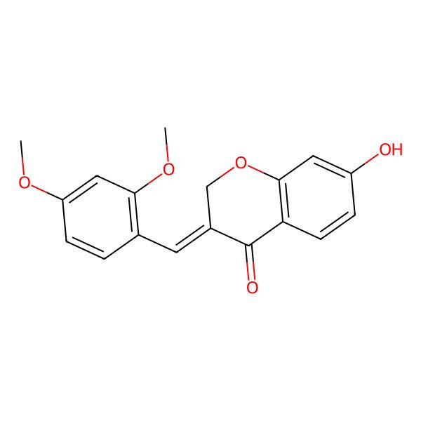 2D Structure of 3-[(2,4-Dimethoxyphenyl)methylidene]-7-hydroxychromen-4-one