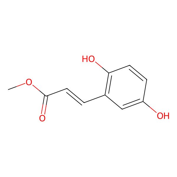 2D Structure of methyl (2E)-3-(2,5-dihydroxyphenyl)prop-2-enoate 2D Structure of methyl (2E)-3-(2,5-dihydroxyphenyl)prop-2-enoate