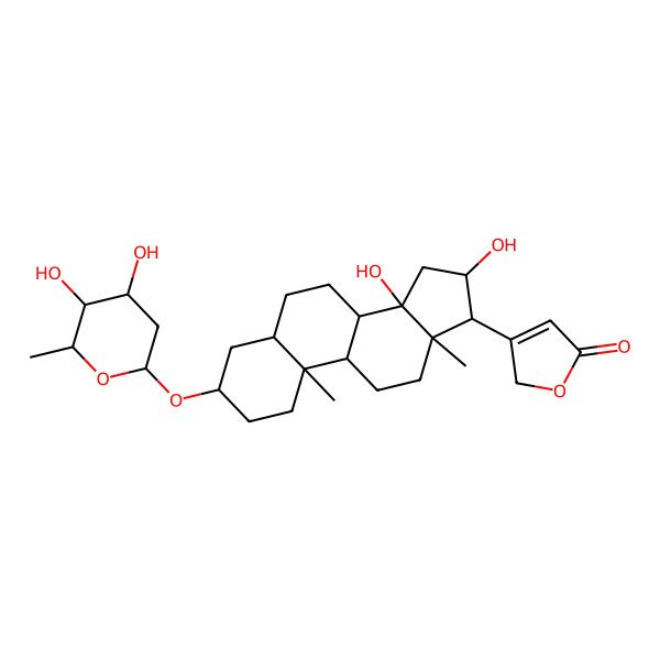 2D Structure of 3-[(2,6-Dideoxyhexopyranosyl)oxy]-14,16-dihydroxycard-20(22)-enolide