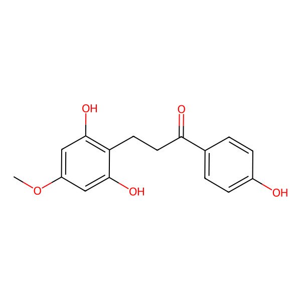 2D Structure of 3-(2,6-Dihydroxy-4-methoxyphenyl)-1-(4-hydroxyphenyl)propan-1-one