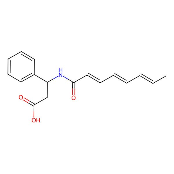 2D Structure of 3-[[(2E,4E,6E)-octa-2,4,6-trienoyl]amino]-3-phenylpropanoic acid