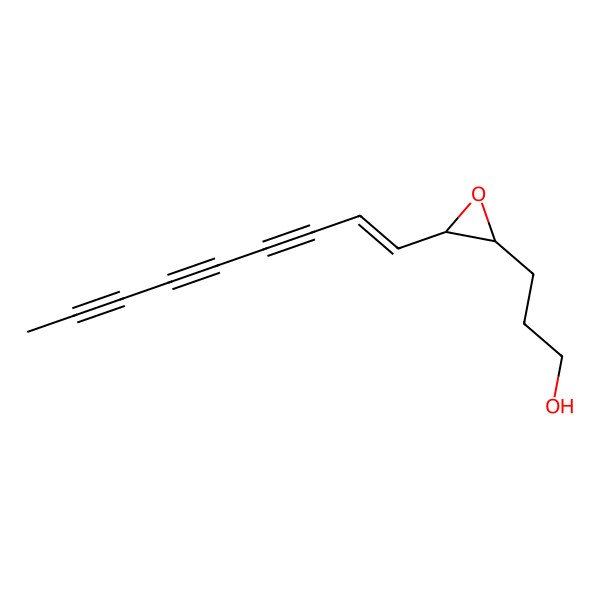 2D Structure of 3-[(2R,3R)-3-[(E)-non-1-en-3,5,7-triynyl]oxiran-2-yl]propan-1-ol