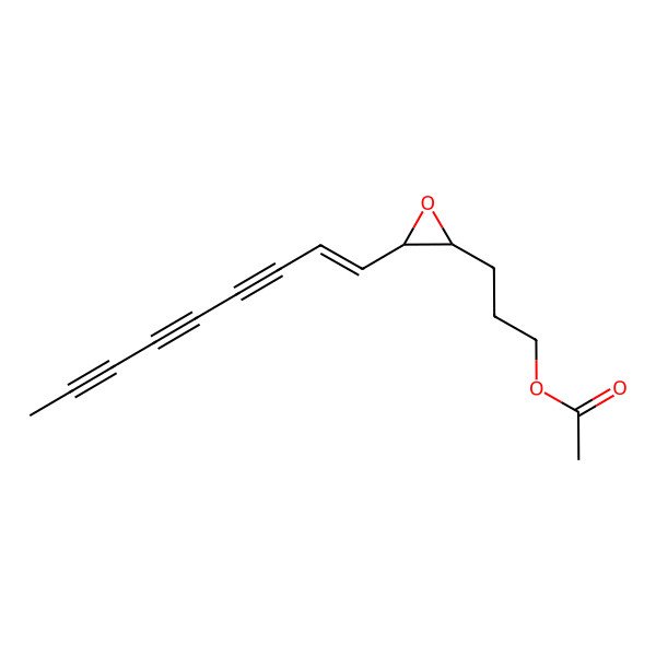 2D Structure of 3-[(2R,3R)-3-[(E)-non-1-en-3,5,7-triynyl]oxiran-2-yl]propyl acetate