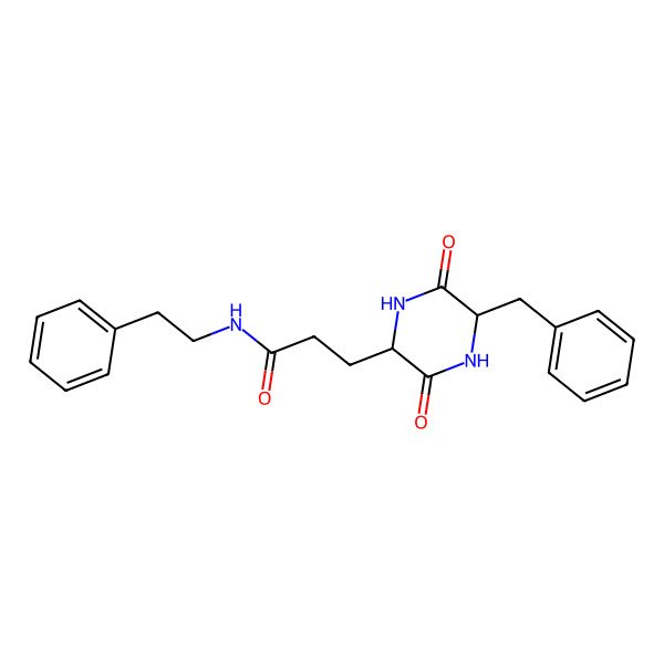 2D Structure of 3-[(2R,5S)-5-benzyl-3,6-dioxopiperazin-2-yl]-N-(2-phenylethyl)propanamide