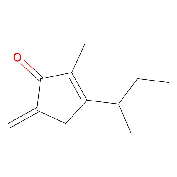 2D Structure of 3-[(2S)-butan-2-yl]-2-methyl-5-methylidenecyclopent-2-en-1-one