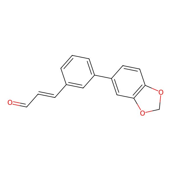 2D Structure of 3-[3-(1,3-Benzodioxol-5-yl)phenyl]prop-2-enal