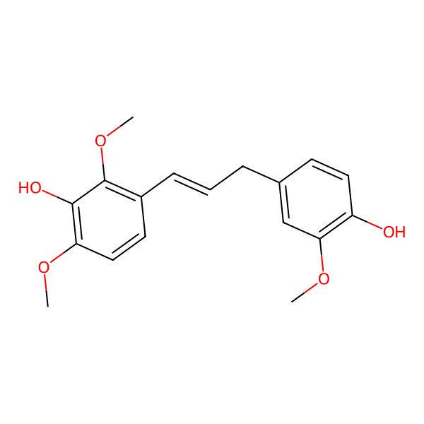 2D Structure of 3-[3-(4-Hydroxy-3-methoxyphenyl)prop-1-enyl]-2,6-dimethoxyphenol