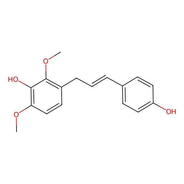 2D Structure of 3-[3-(4-Hydroxyphenyl)prop-2-enyl]-2,6-dimethoxyphenol