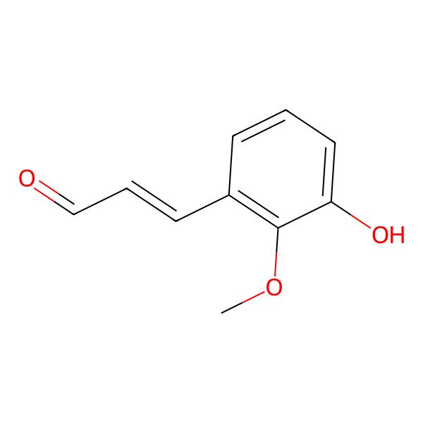 2D Structure of 3-(3-Hydroxy-2-methoxyphenyl)prop-2-enal