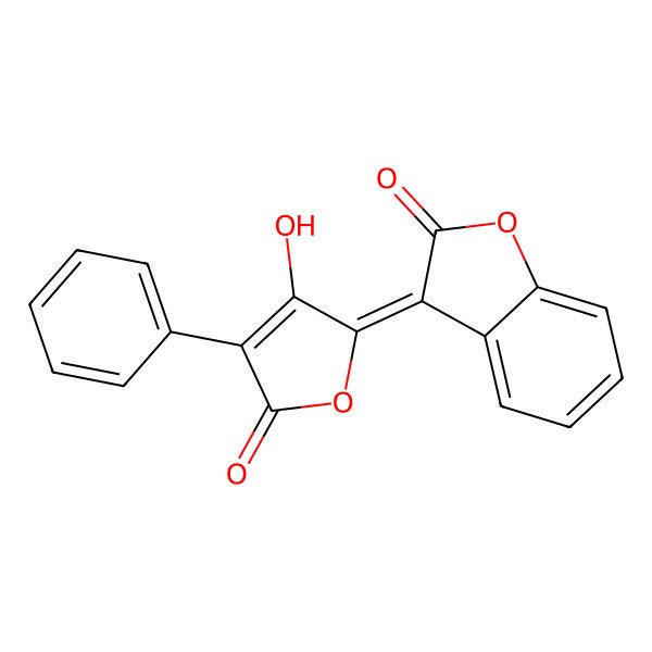 2D Structure of 3-(3-Hydroxy-5-oxo-4-phenyl-2(5H)-furanylidene)-2(3H)-benzofuranone