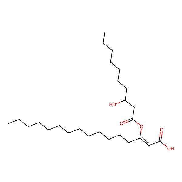 2D Structure of 3-(3-Hydroxydecanoyloxy)hexadec-2-enoic acid