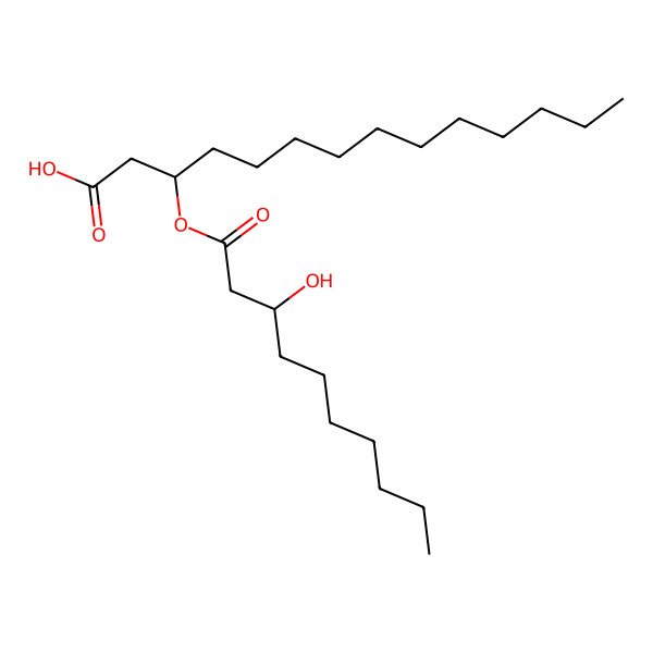2D Structure of 3-(3'-Hydroxydecanoyloxy)tetradenenoic acid