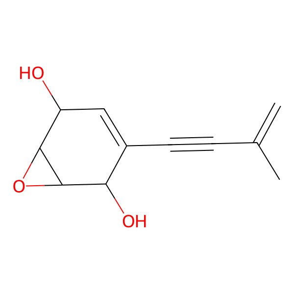 2D Structure of 3-(3-Methylbut-3-en-1-ynyl)-7-oxabicyclo[4.1.0]hept-3-ene-2,5-diol