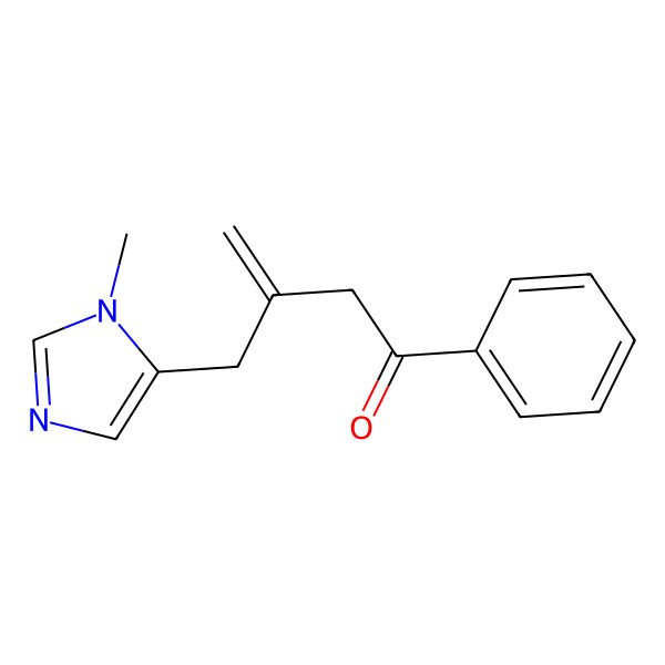 2D Structure of 3-[(3-Methylimidazol-4-yl)methyl]-1-phenylbut-3-en-1-one