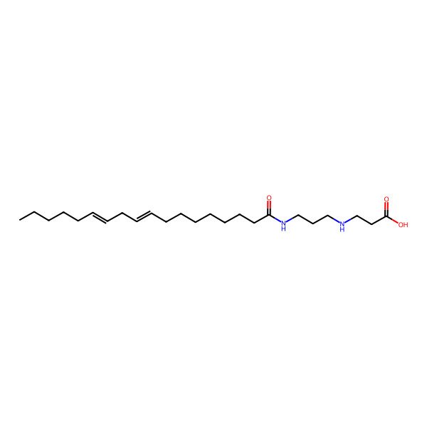 2D Structure of 3-[3-(Octadeca-9,12-dienoylamino)propylamino]propanoic acid