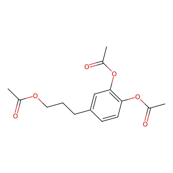 2D Structure of 3-(3,4-Diacetyloxyphenyl)propyl acetate 2D Structure of 3-(3,4-Diacetyloxyphenyl)propyl acetate
