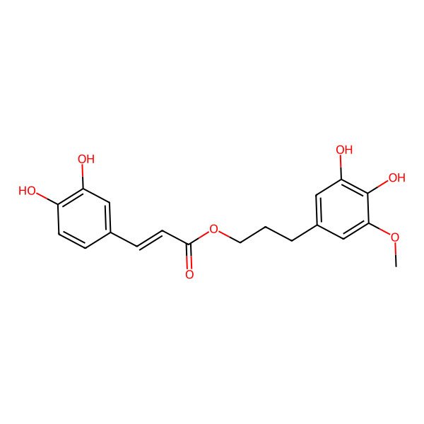 2D Structure of 3-(3,4-Dihydroxy-5-methoxyphenyl)propyl 3-(3,4-dihydroxyphenyl)prop-2-enoate