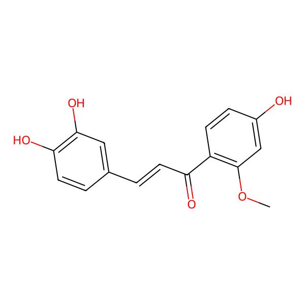 2D Structure of 3-(3,4-Dihydroxyphenyl)-1-(4-hydroxy-2-methoxyphenyl)prop-2-en-1-one 2D Structure of 3-(3,4-Dihydroxyphenyl)-1-(4-hydroxy-2-methoxyphenyl)prop-2-en-1-one