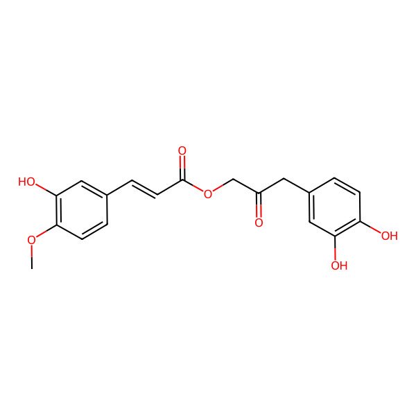 2D Structure of [3-(3,4-Dihydroxyphenyl)-2-oxopropyl] 3-(3-hydroxy-4-methoxyphenyl)prop-2-enoate