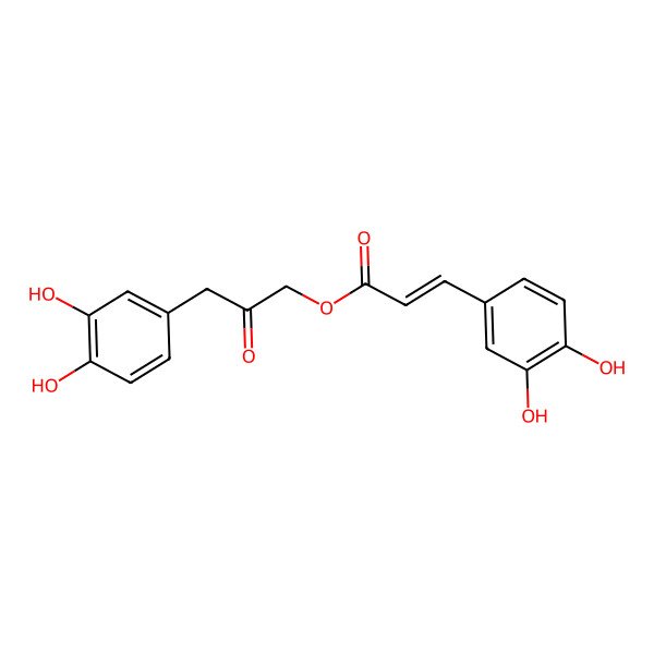 2D Structure of [3-(3,4-Dihydroxyphenyl)-2-oxopropyl] 3-(3,4-dihydroxyphenyl)prop-2-enoate