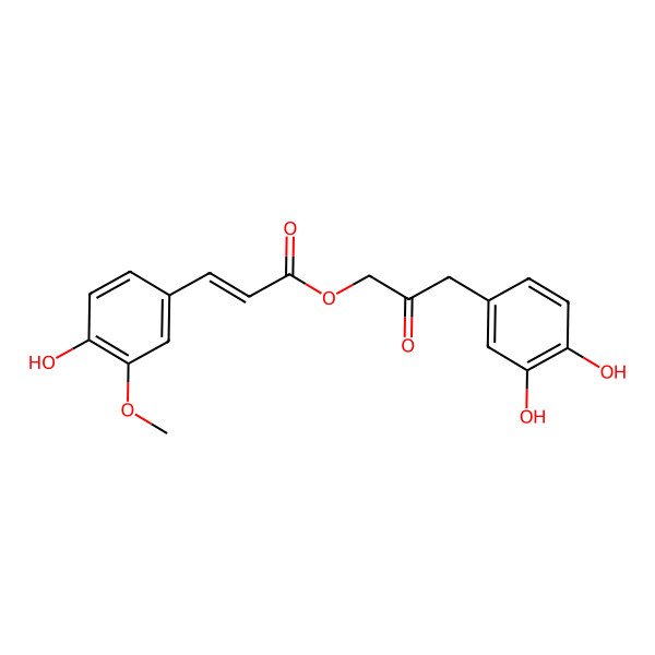 2D Structure of [3-(3,4-Dihydroxyphenyl)-2-oxopropyl] 3-(4-hydroxy-3-methoxyphenyl)prop-2-enoate
