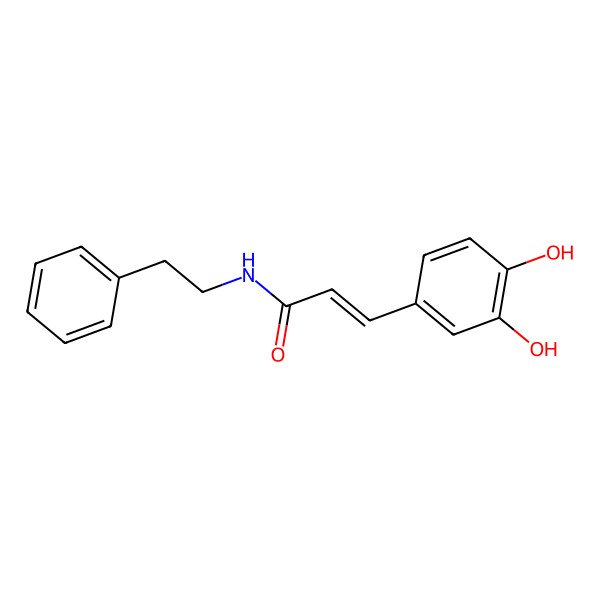 2D Structure of 3-(3,4-Dihydroxyphenyl)-N-(2-phenylethyl)prop-2-enamide