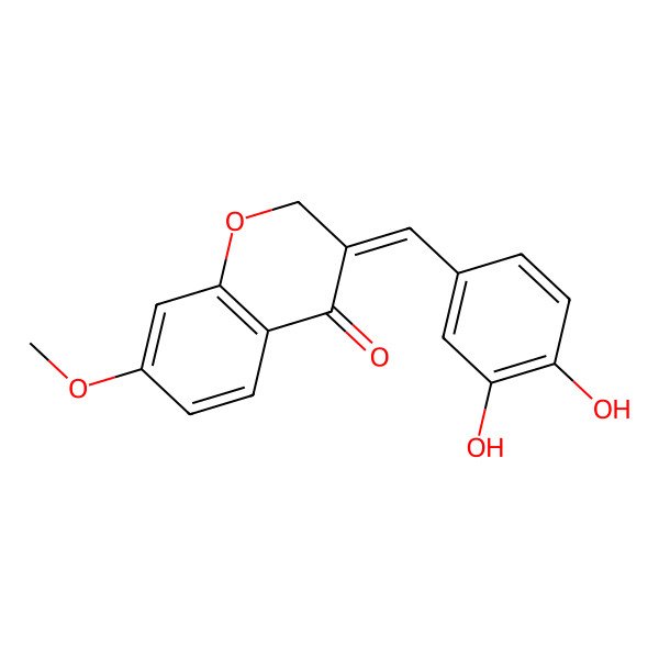2D Structure of 3-[(3,4-Dihydroxyphenyl)methylidene]-7-methoxychromen-4-one