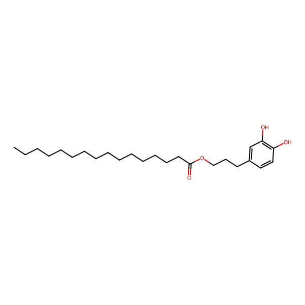 2D Structure of 3-(3,4-Dihydroxyphenyl)propyl hexadecanoate