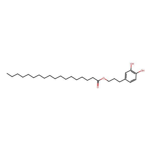 2D Structure of 3-(3,4-Dihydroxyphenyl)propyl octadecanoate
