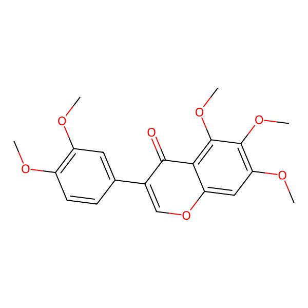 2D Structure of 3-(3,4-Dimethoxyphenyl)-5,6,7-trimethoxy-4H-chromen-4-one