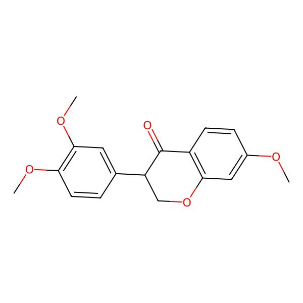2D Structure of 3-(3,4-Dimethoxyphenyl)-7-methoxy-2,3-dihydrochromen-4-one