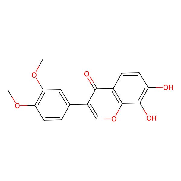 2D Structure of 3-(3,4-Dimethoxyphenyl)-7,8-dihydroxy-4H-1-benzopyran-4-one