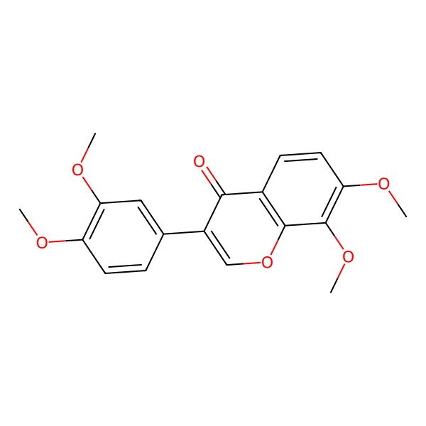 2D Structure of 3-(3,4-dimethoxyphenyl)-7,8-dimethoxy-4H-chromen-4-one