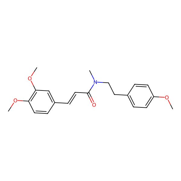 2D Structure of 3-(3,4-dimethoxyphenyl)-N-[2-(4-methoxyphenyl)ethyl]-N-methylprop-2-enamide