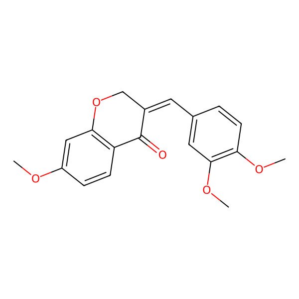 2D Structure of 3-[(3,4-dimethoxyphenyl)methylidene]-7-methoxy-3,4-dihydro-2H-1-benzopyran-4-one