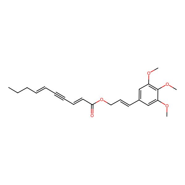 2D Structure of 3-(3,4,5-Trimethoxyphenyl)prop-2-enyl deca-2,6-dien-4-ynoate