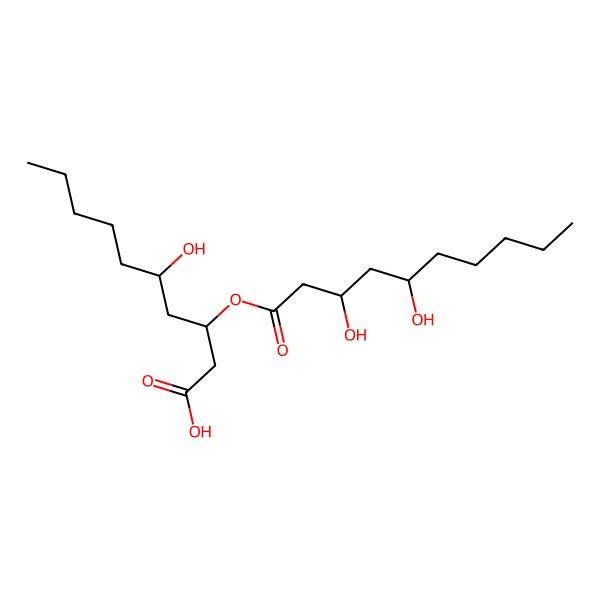 2D Structure of 3-(3,5-Dihydroxydecanoyloxy)-5-hydroxydecanoic acid