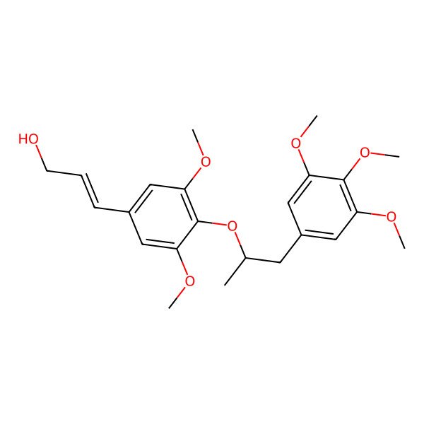 2D Structure of 3-[3,5-Dimethoxy-4-[1-(3,4,5-trimethoxyphenyl)propan-2-yloxy]phenyl]prop-2-en-1-ol