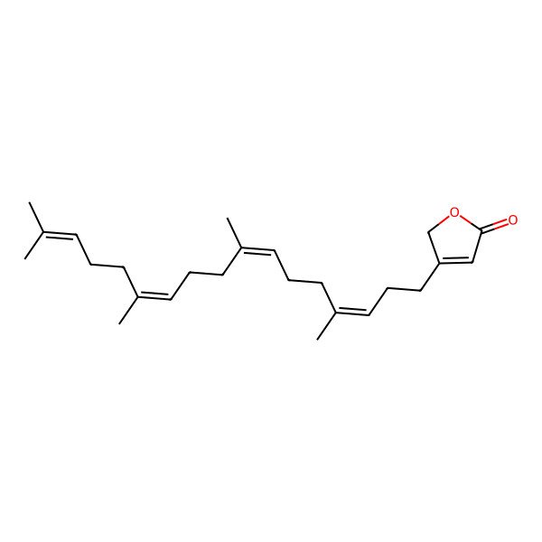 2D Structure of 3-[(3E,7E,11E)-4,8,12,16-tetramethylheptadeca-3,7,11,15-tetraenyl]-2H-furan-5-one