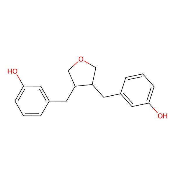 2D Structure of 3-[[(3R,4R)-4-[(3-hydroxyphenyl)methyl]oxolan-3-yl]methyl]phenol