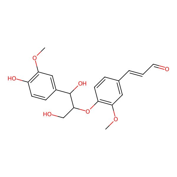 2D Structure of 3-[4-[1,3-Dihydroxy-1-(4-hydroxy-3-methoxyphenyl)propan-2-yl]oxy-3-methoxyphenyl]prop-2-enal