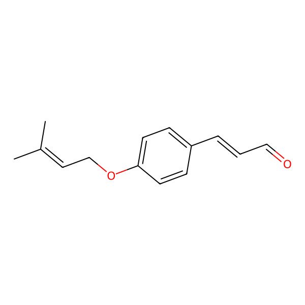 2D Structure of 3-[4-(3-Methylbut-2-enoxy)phenyl]prop-2-enal