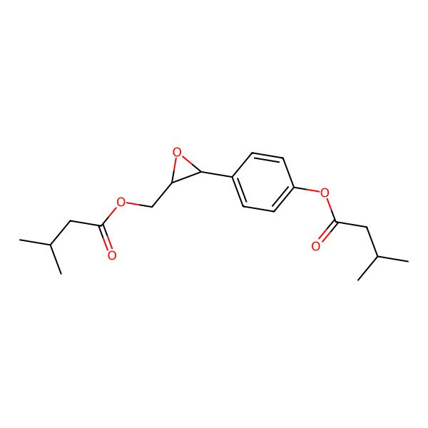 2D Structure of [3-[4-(3-Methylbutanoyloxy)phenyl]oxiran-2-yl]methyl 3-methylbutanoate