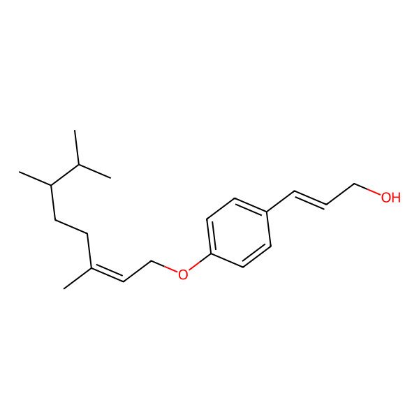 2D Structure of 3-[4-(3,6,7-Trimethyloct-2-enoxy)phenyl]prop-2-en-1-ol