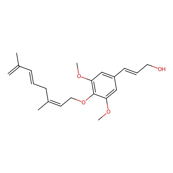 2D Structure of 3-[4-(3,7-Dimethylocta-2,5,7-trienoxy)-3,5-dimethoxyphenyl]prop-2-en-1-ol