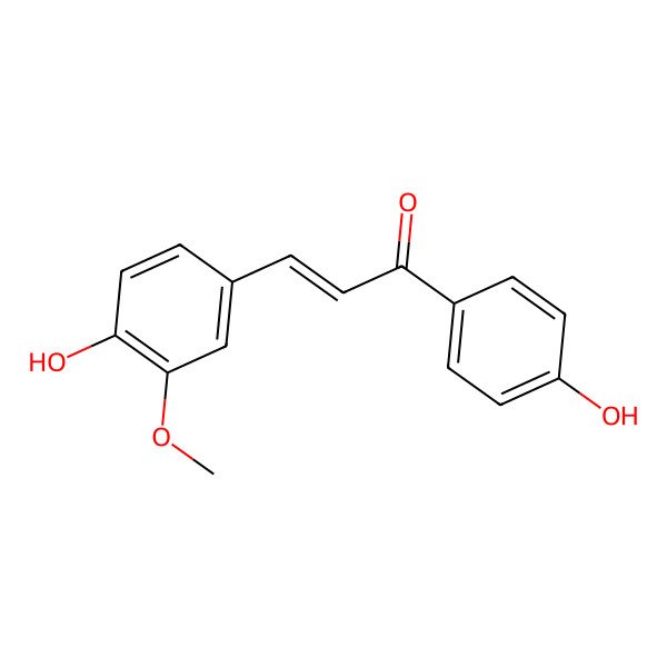 2D Structure of 3-(4-Hydroxy-3-methoxyphenyl)-1-(4-hydroxyphenyl)prop-2-en-1-one