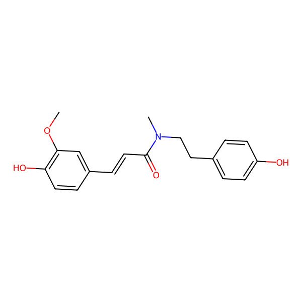 2D Structure of 3-(4-hydroxy-3-methoxyphenyl)-N-[2-(4-hydroxyphenyl)ethyl]-N-methylprop-2-enamide